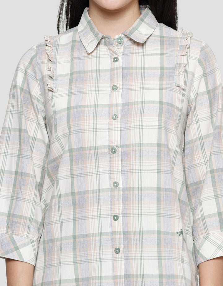 Triset Casual Checks Print Women's Shirt