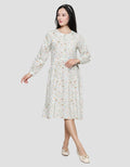 Triset Ladies Full Print Floral Dress Wanita