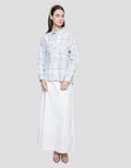 Triset Plaid Casual Blouse Wanita