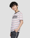 Nevada Yarndyed Pe Stripe Print Ambition Kaos Anak Laki-Laki