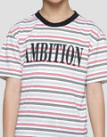 Nevada Yarndyed Pe Stripe Print Ambition Kaos Anak Laki-Laki