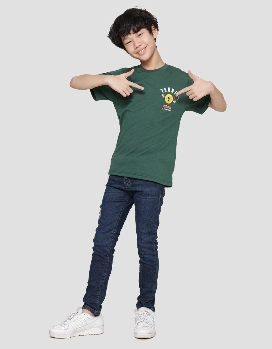 Nevada Print Character Tennis Kaos Lengan Pendek Anak Laki-Laki