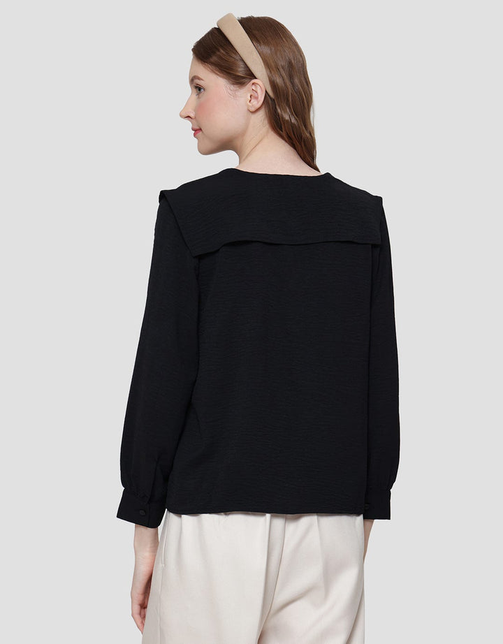 Connexion Shiring Collar With Eirflow Kemeja Lengan Panjang Wanita
