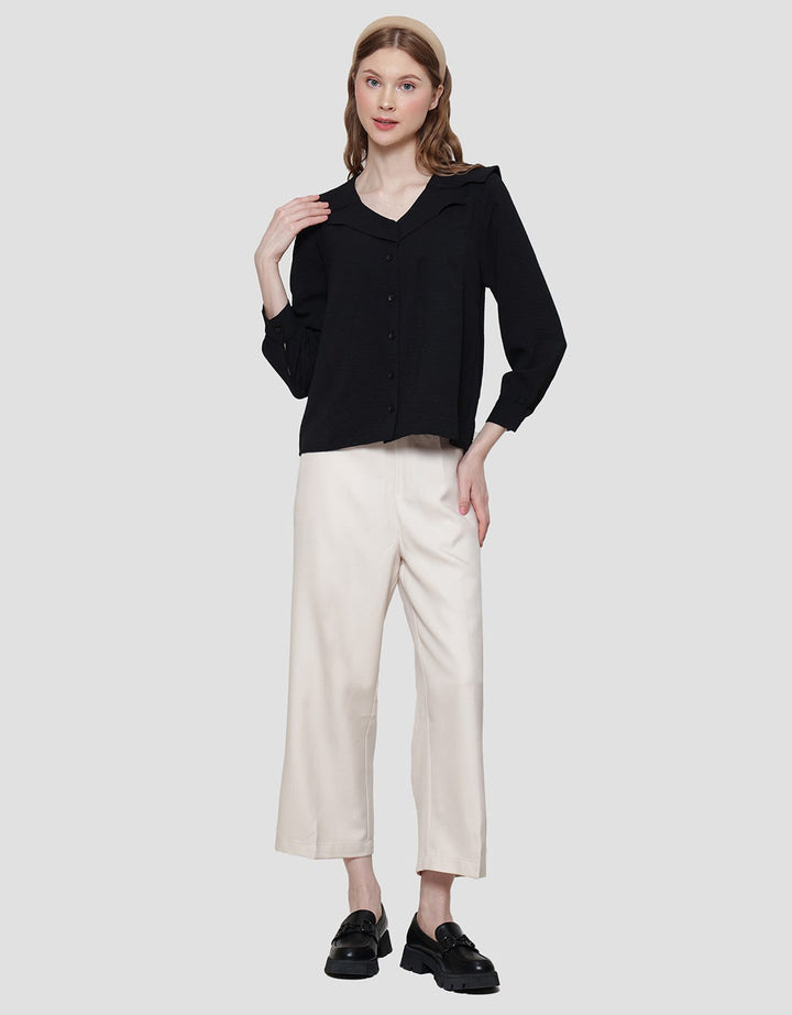 Connexion Shiring Collar With Eirflow Kemeja Lengan Panjang Wanita