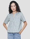 Connexion Print Flower V Neck Women's Shirt
