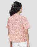 Connexion Print Flower V Neck Women's Shirt