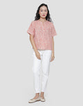 Connexion Print Flower V Neck Women's Shirt