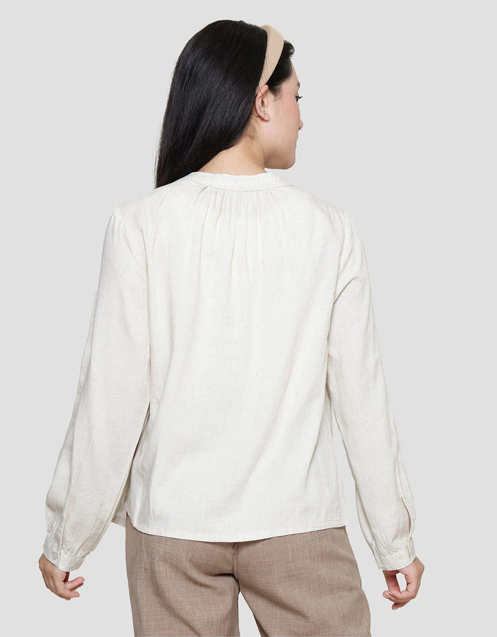 Connexion O Neck Embro Blouse Wanita