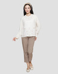 Connexion O Neck Embro Blouse Wanita