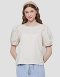 Connexion Puff Sleeve Kaos Wanita