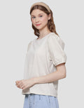 Connexion Puff Sleeve Kaos Wanita