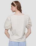 Connexion Puff Sleeve Kaos Wanita
