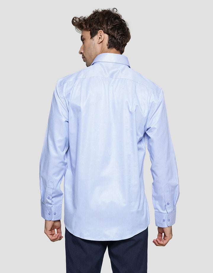 Cole Dobby Stripe Kemeja Regular Pria