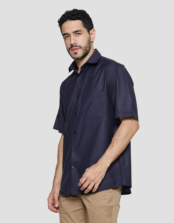 Cole Solid Filafil Cvc Regular Short Sleeve Shirt Men