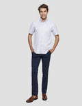 Stanley Adams Slim Texture Dobby Cvc Men's Short Sleeve Shirt