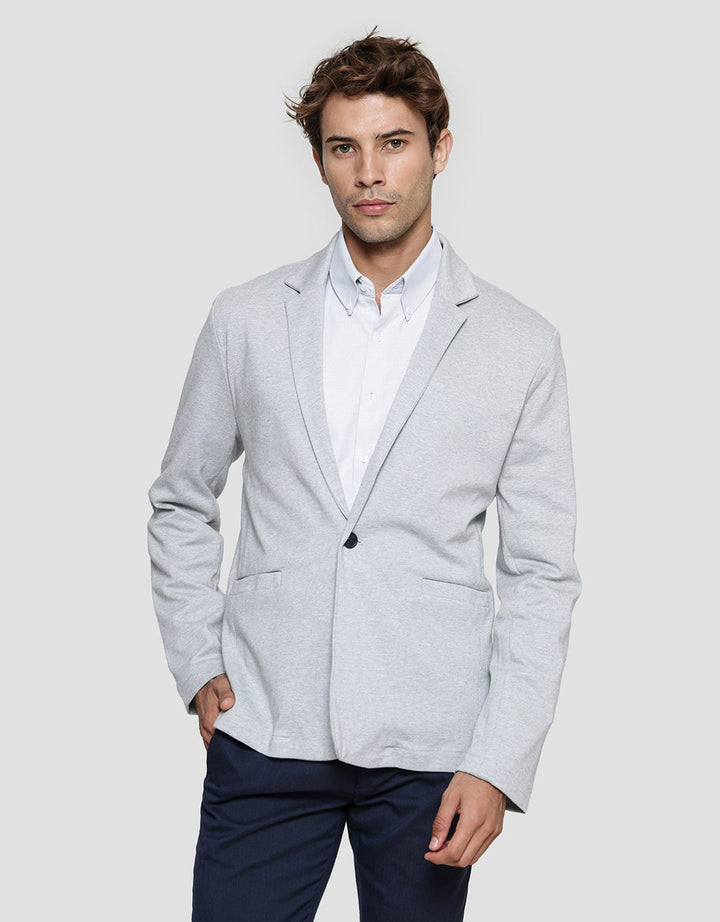 Stanley Adams Knit Double Pique Cvc Blazer Pria