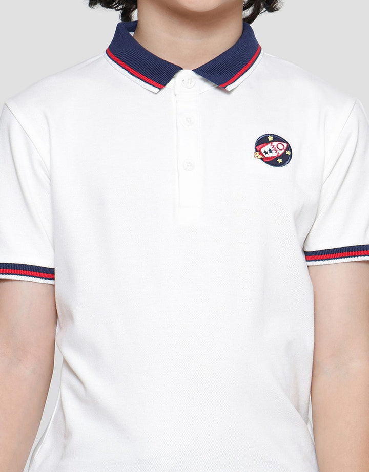 Little M Solid Patch Kaos Polo Anak Laki-Laki