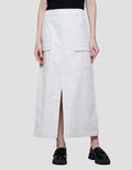 Nevada Cargo Nylon Taslan Wrinked Women's Midi Skirt