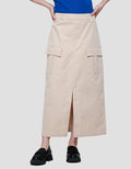 Nevada Cargo Nylon Taslan Wrinked Women's Midi Skirt