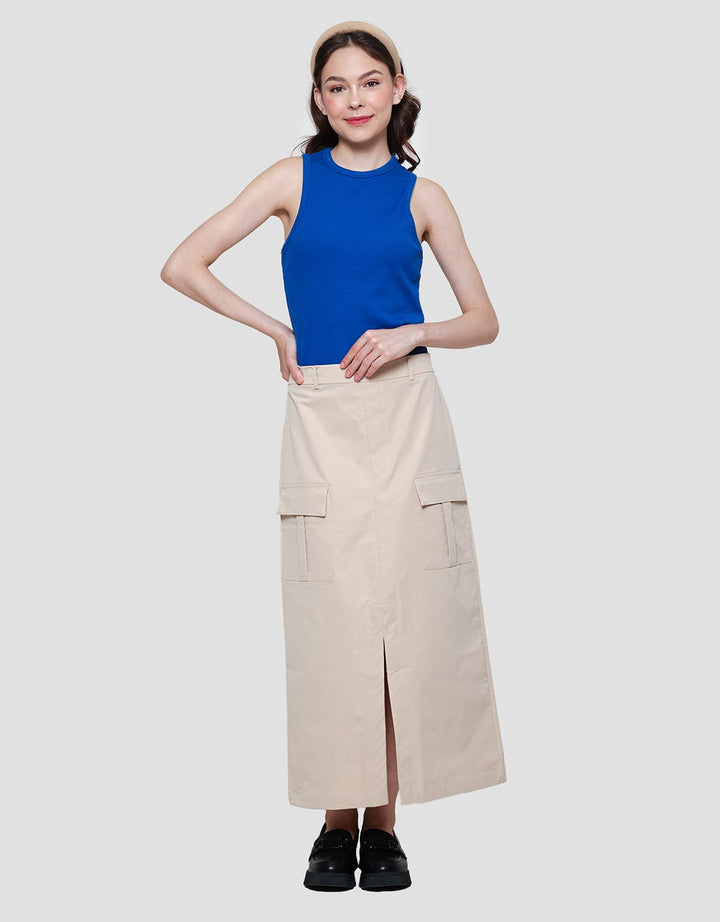 Nevada Cargo Nylon Taslan Wrinked Women's Midi Skirt