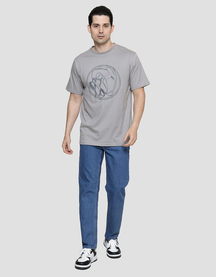 Marvel Iron Man Face Outline Kaos Lengan Pendek Pria