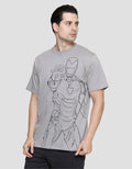 Marvel Iron Man Outline Casual Men's T-Shirt