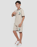 Aero T Rex Print Set Pakaian Anak Laki-laki