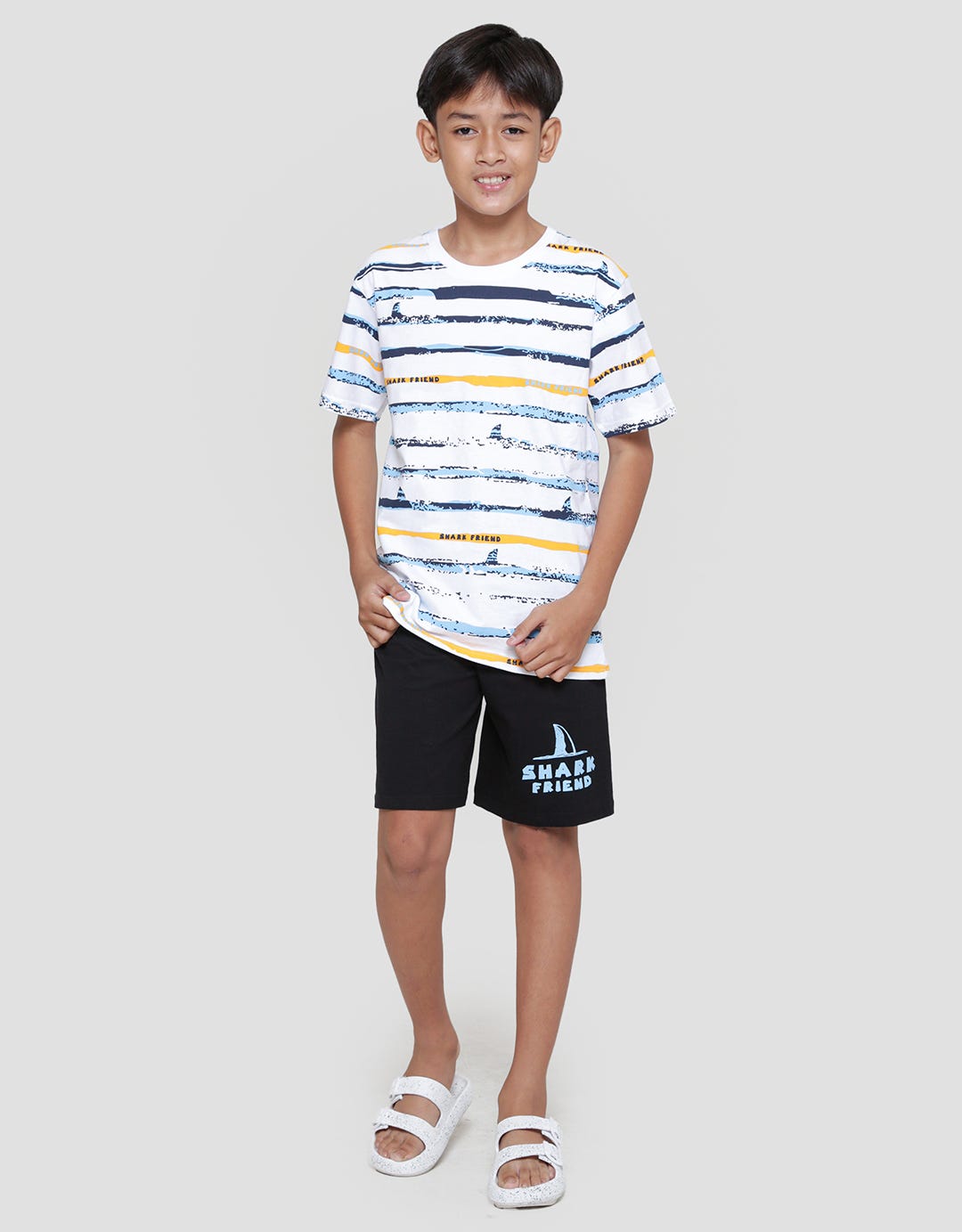Aero Shark Friends Dewshark Baju Set Anak Laki-laki