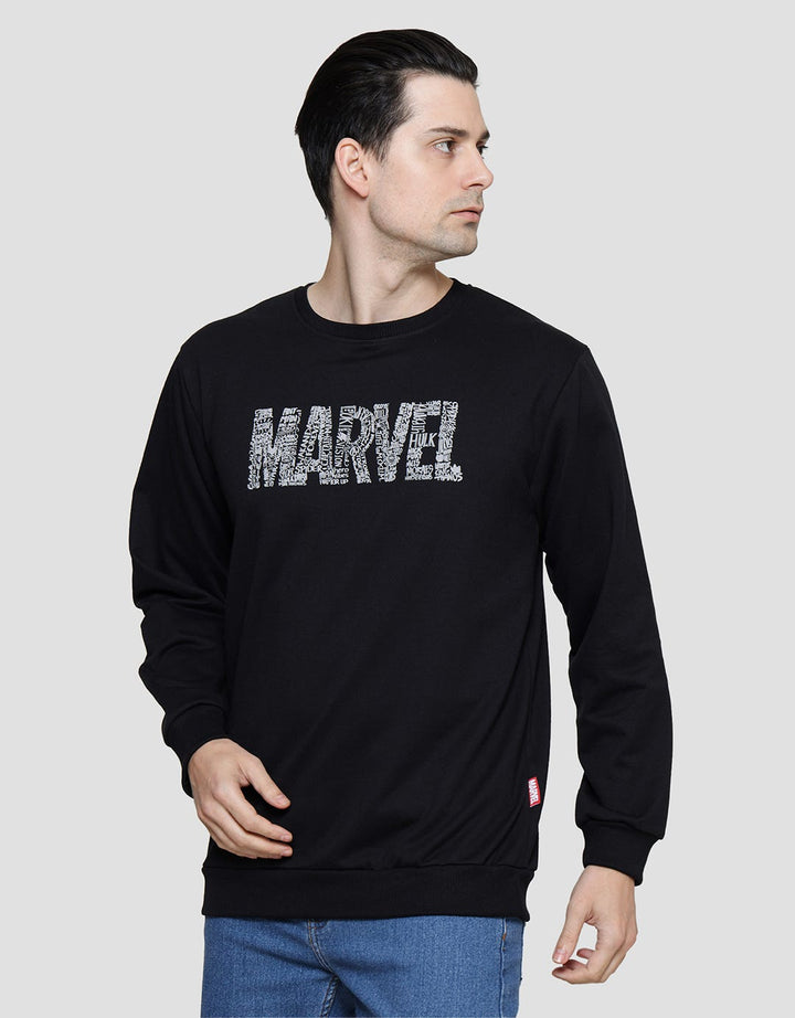 Marve Logo Puff Artpack Sweater Pria