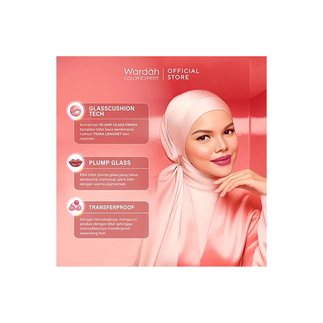 Wardah Glasting Liquid Lip 05 Glazing Berry 3.5 gr