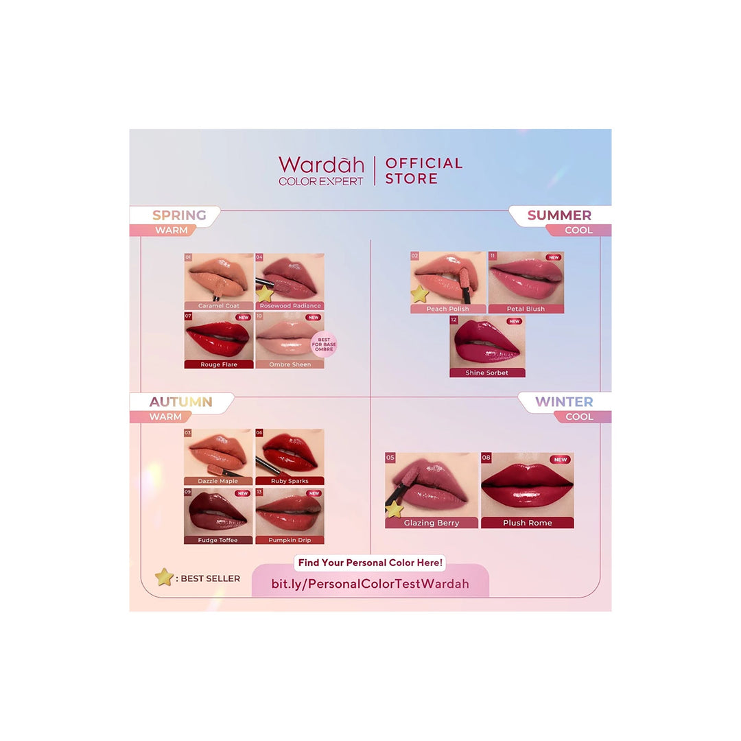 Wardah Glasting Liquid Lip 05 Glazing Berry 3.5 gr