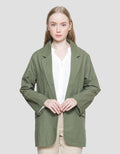 Details Rollable Cuff Blazer Wanita
