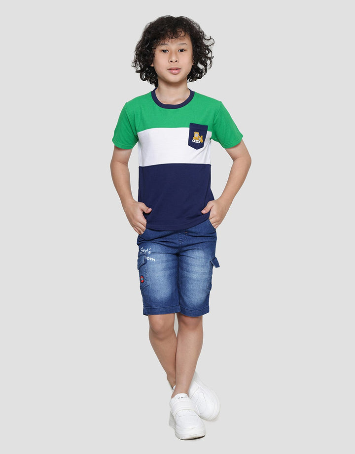 Little M Lacoste Embroidered Boys Short Sleeve T-Shirt