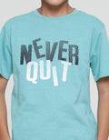 Nevada Print Never Quit Kaos Lengan Pendek Anak Laki-laki