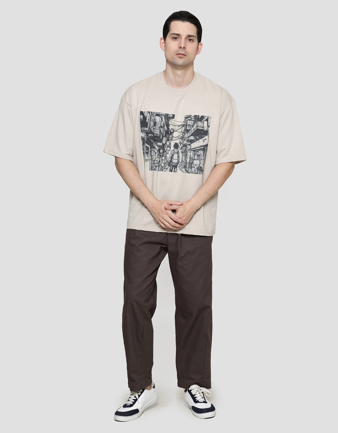 Nevada Baby Terry Print Kaos Oversize Pria