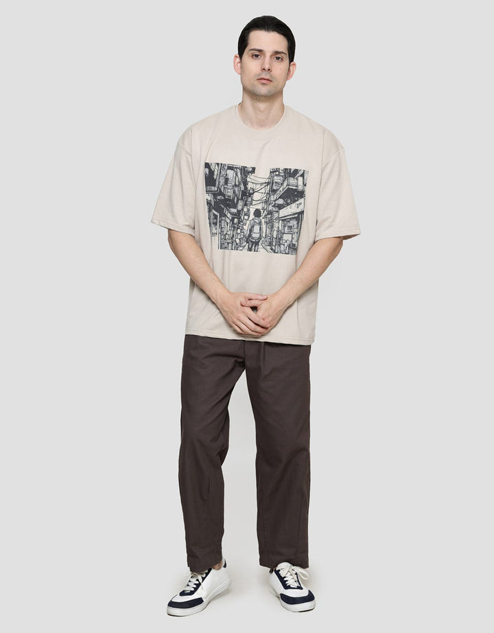Nevada Baby Terry Print Kaos Oversize Pria