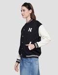 Nevada Varsity Solid Jaket Wanita