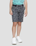 Little M Knit Terry Print Dino Boys Shorts