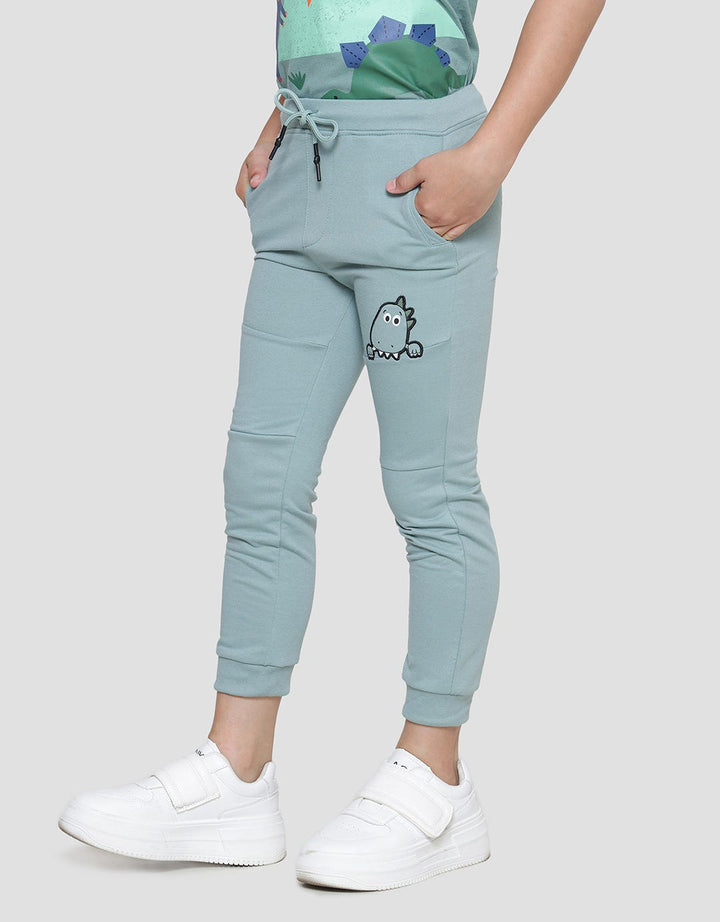 Little M Terry Cut N Sewn Dino Celana Jogger Anak Laki-laki