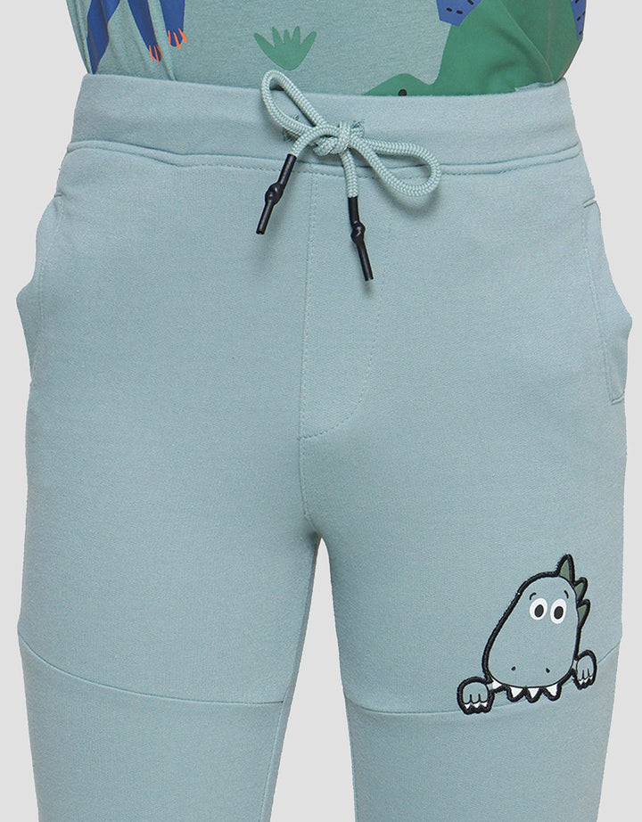Little M Terry Cut N Sewn Dino Celana Jogger Anak Laki-laki