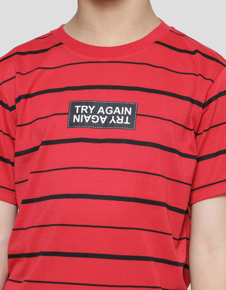 Nevada Try Again Stripe Boys T-Shirt