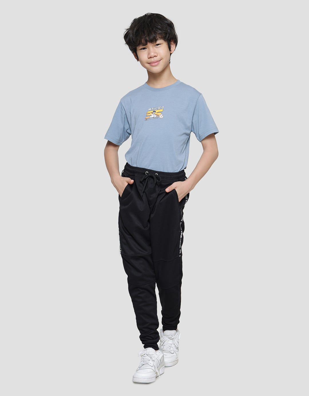 Nevada Double Knit With Print Tape  Jogger Anak Laki-laki