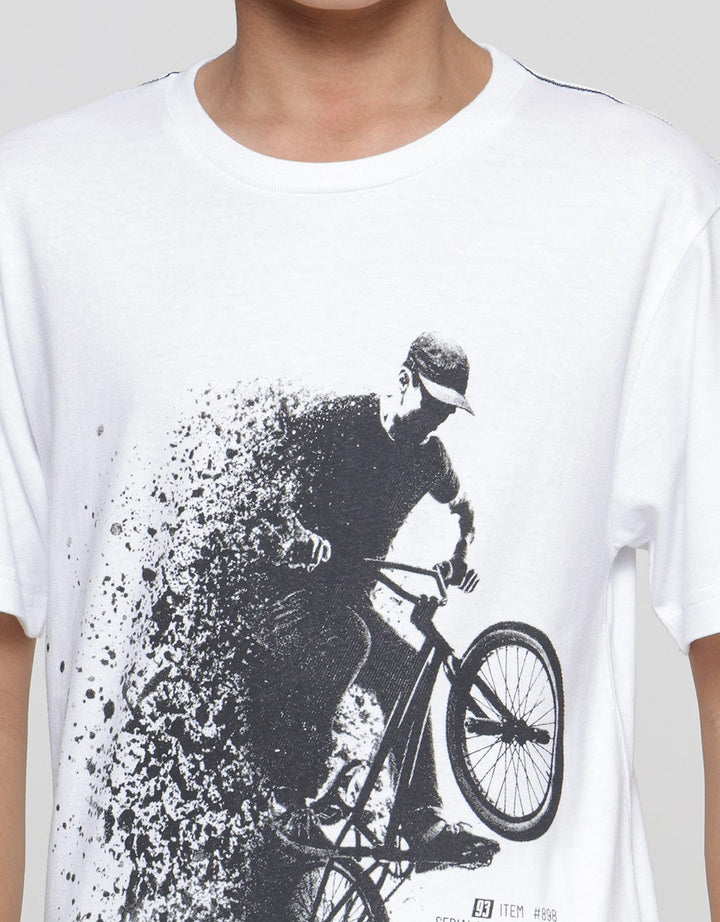 Nevada Man Ride Bike Kaos Anak Laki-laki