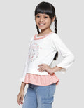 Little M Kombinasi Woven Kaos Lengan Panjang Anak Perempuan