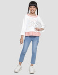 Little M Kombinasi Woven Kaos Lengan Panjang Anak Perempuan