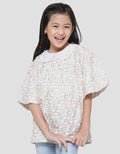 Little M Lengan Balon Kerah Lace Blouse Anak Perempuan
