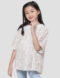 Little M Lengan Balon Kerah Lace Blouse Anak Perempuan