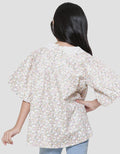 Little M Lengan Balon Kerah Lace Blouse Anak Perempuan
