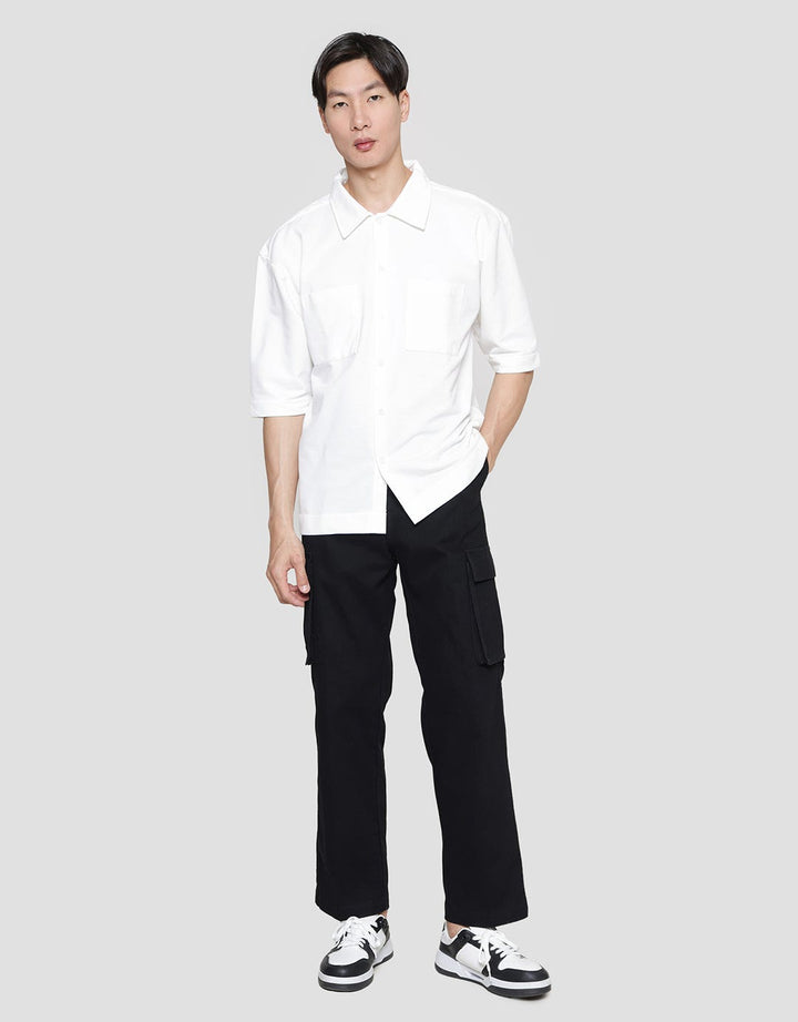 Details Dobby 2 Pocket Bobby Fit Kemeja Lengan Pendek Pria