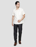 Stanley Adams Slim Texture Dobby Cvc Kemeja Lengan Pendek Pria